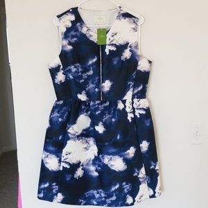 KATE SPADE Joss sleeveless cloud-print dress